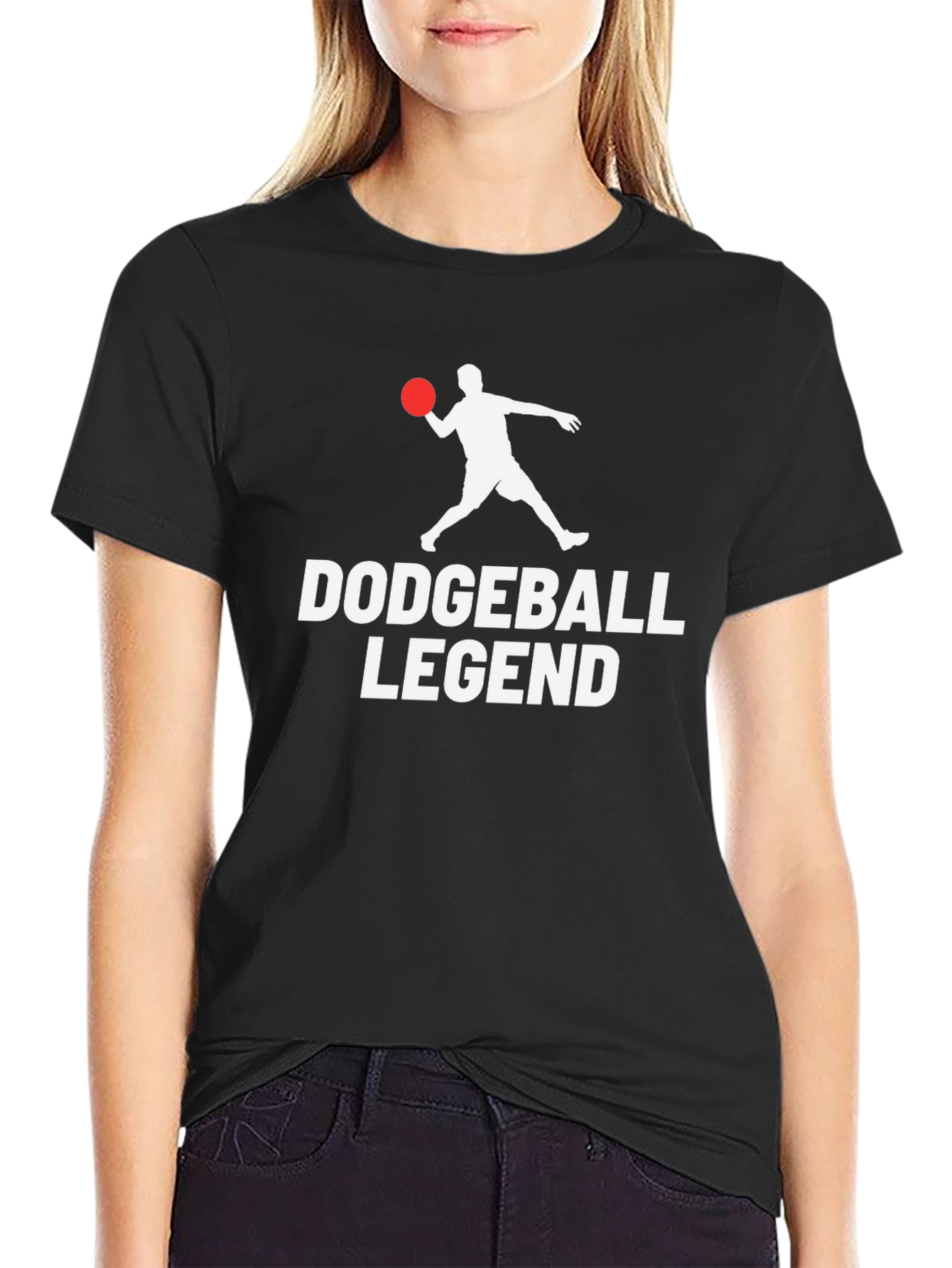 Dodgeball Legend Graphic T-Shirt - Black