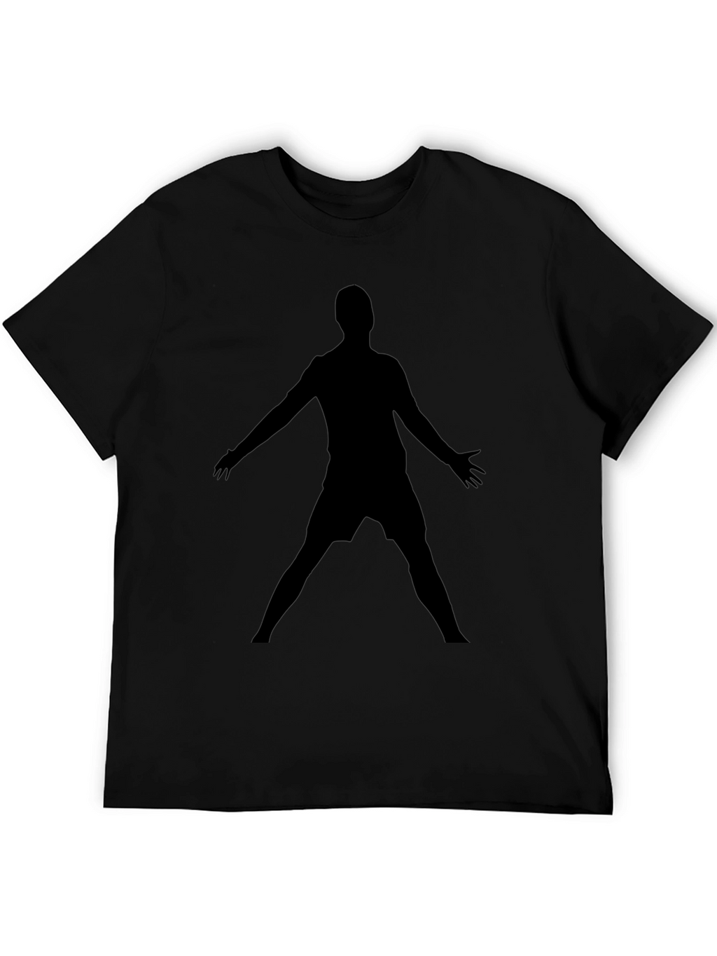 Silhouette Soccer Celebration Black T-Shirt
