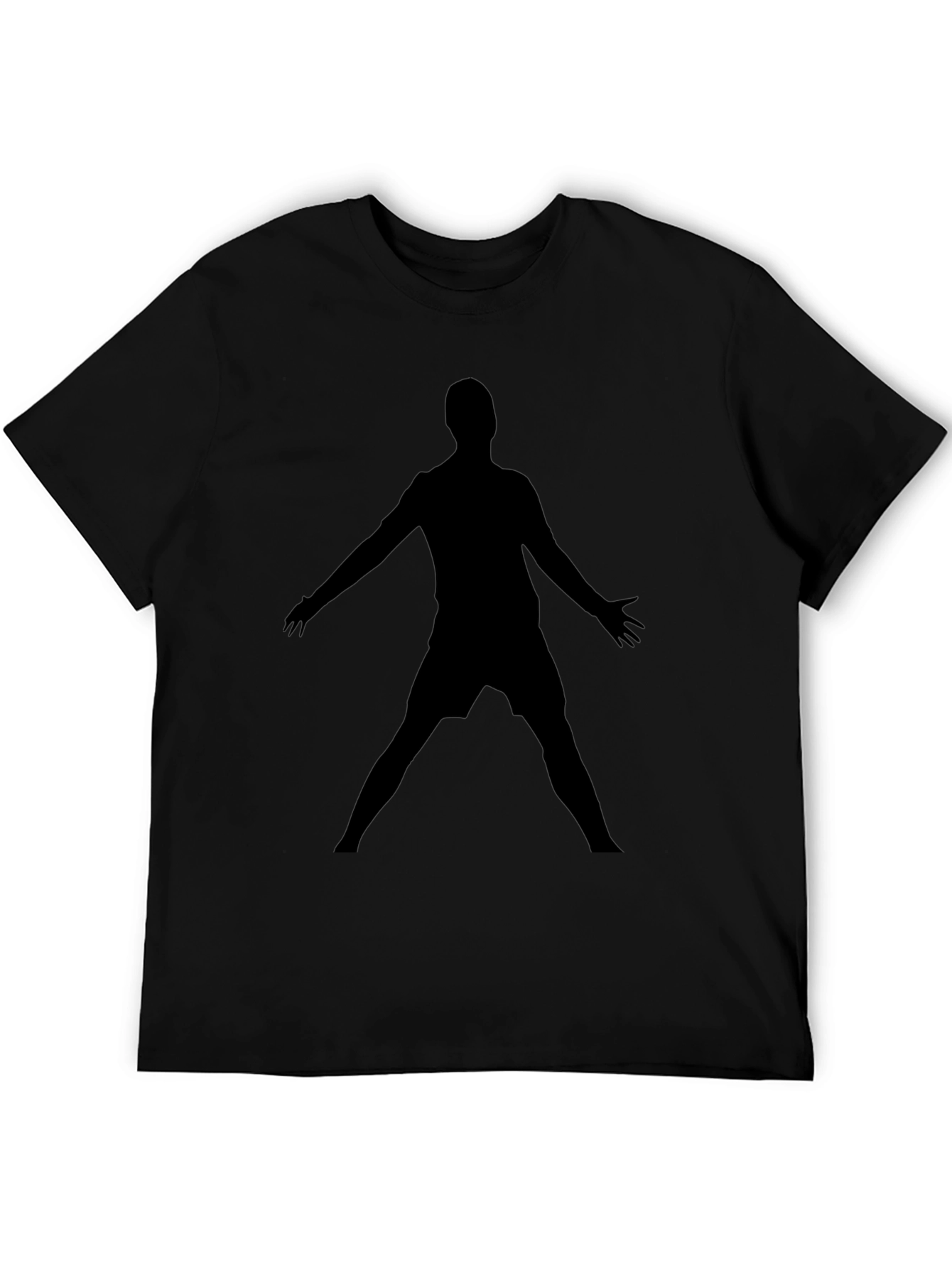 Silhouette Soccer Celebration Black T-Shirt