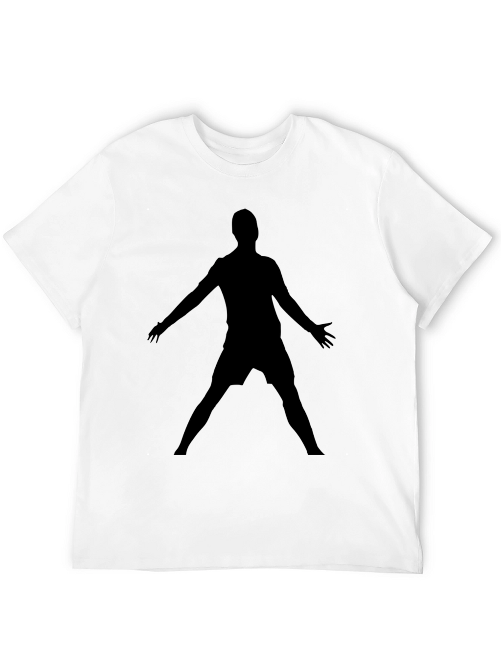 Silhouette Soccer Celebration Black T-Shirt