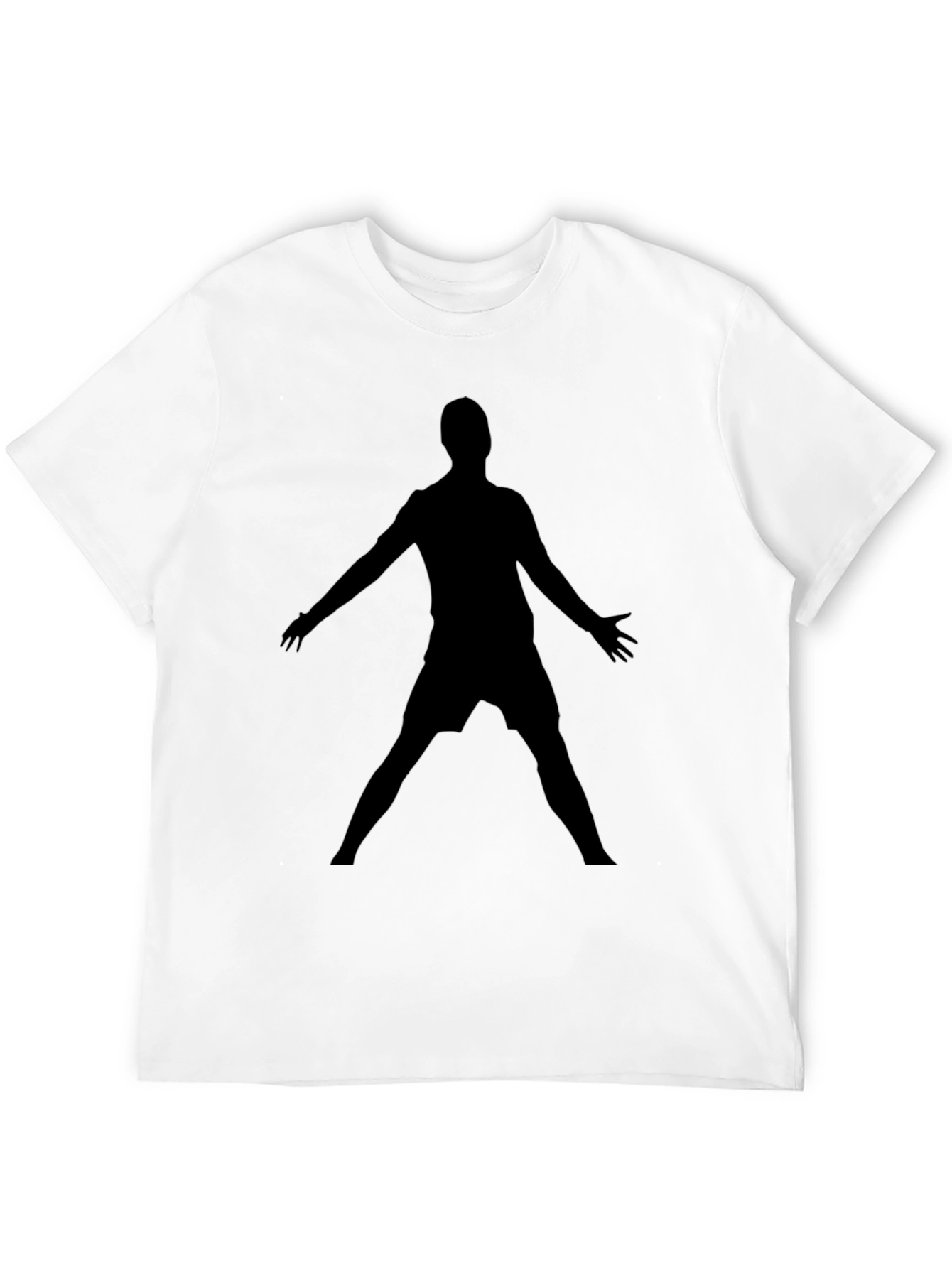 Silhouette Soccer Celebration Black T-Shirt