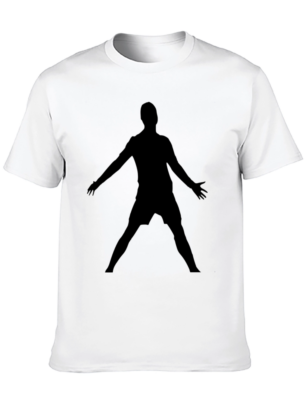 Silhouette Soccer Celebration Black T-Shirt