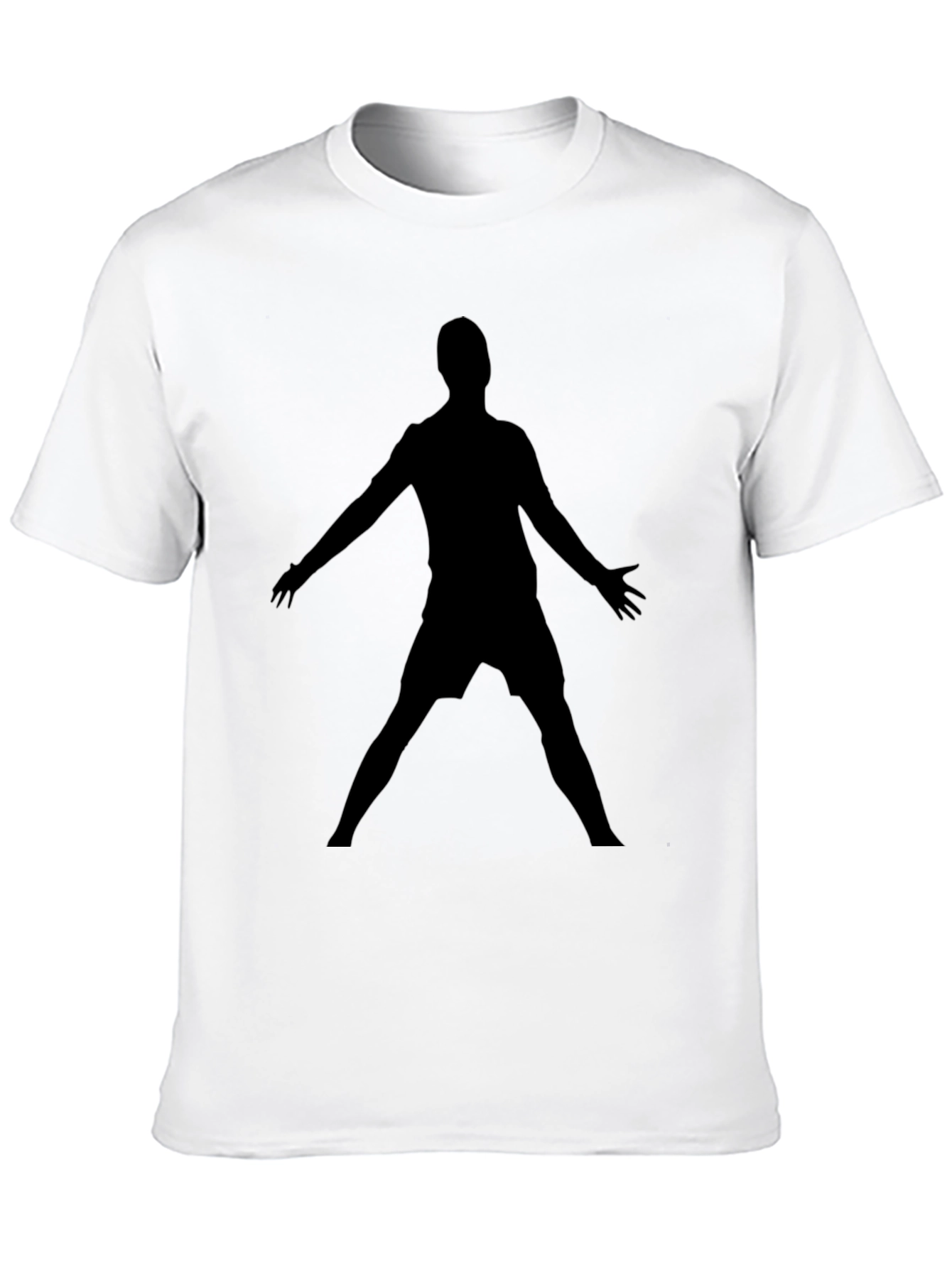 Silhouette Soccer Celebration Black T-Shirt
