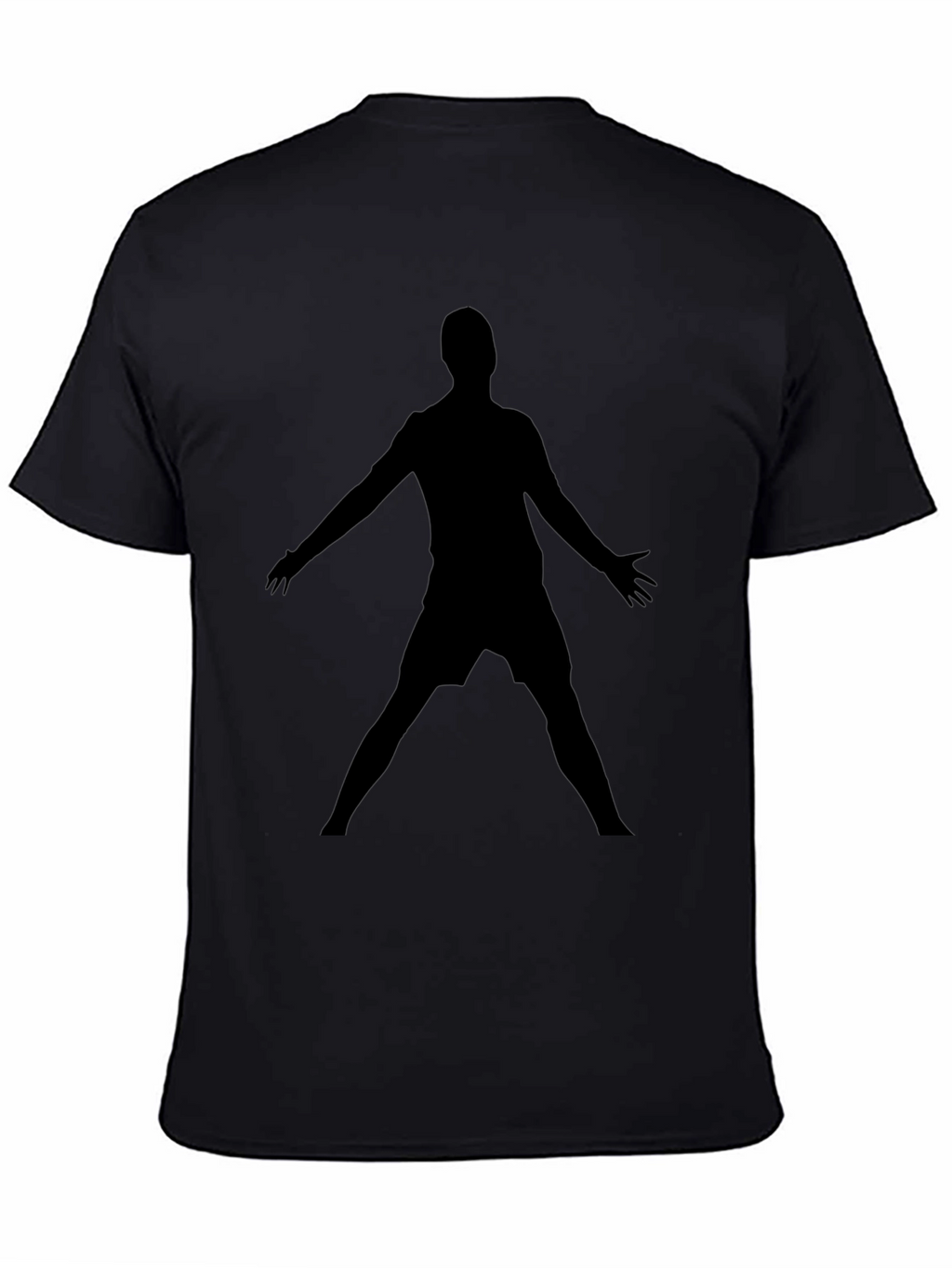 Silhouette Soccer Celebration Black T-Shirt