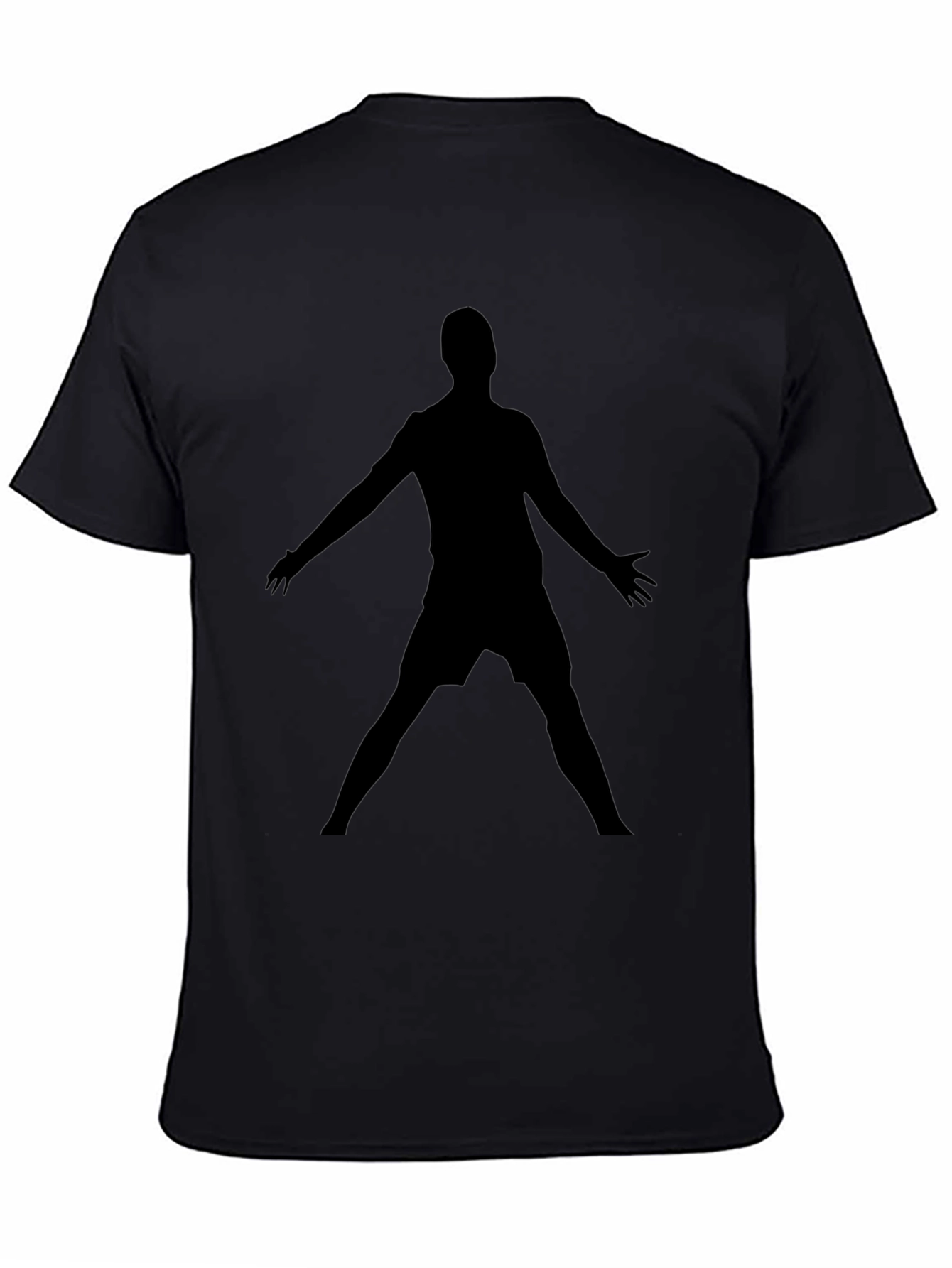 Silhouette Soccer Celebration Black T-Shirt