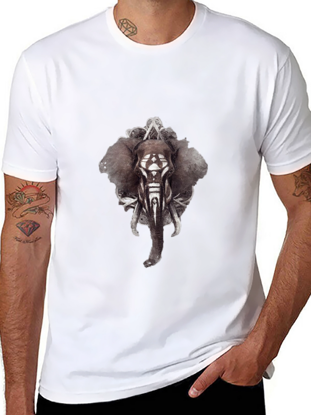Elephant Graphic Tee - Black
