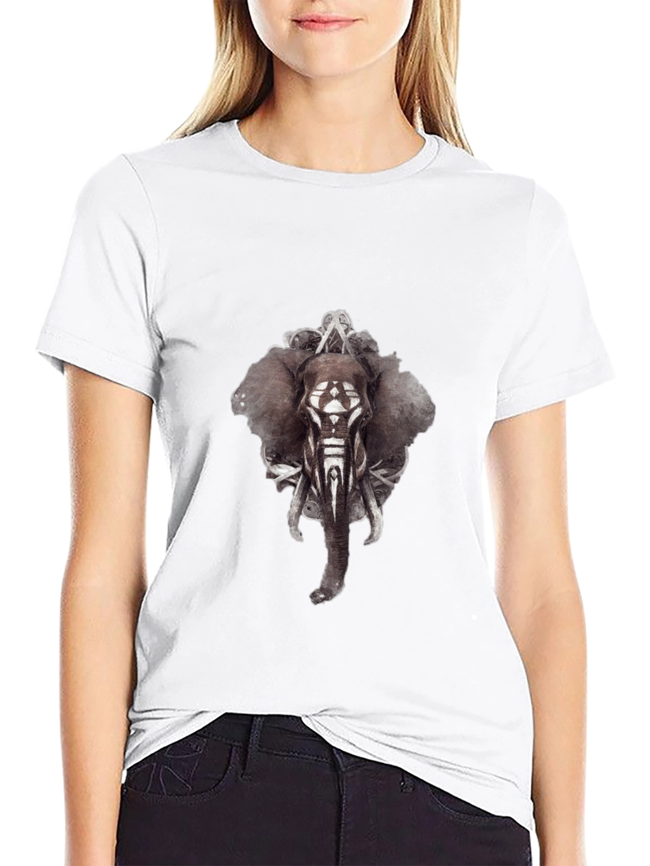 Elephant Graphic Tee - Black