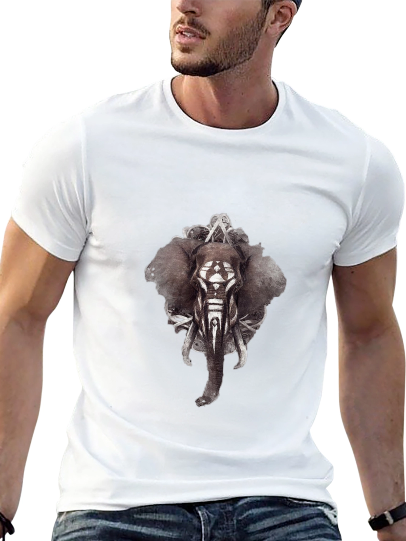 Elephant Graphic Tee - Black