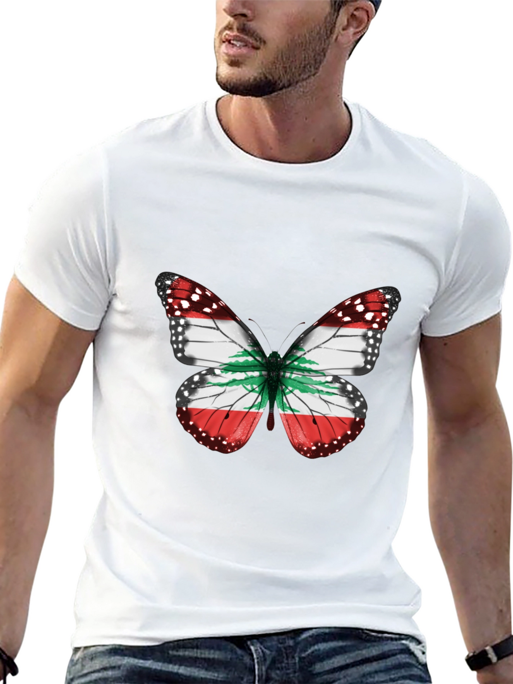 Lebanon Butterfly Graphic T-Shirt
