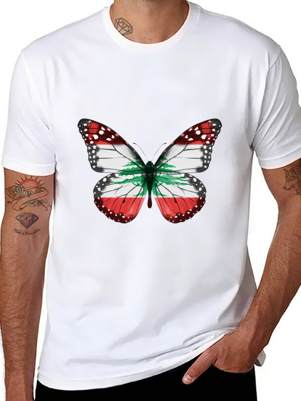 Lebanon Butterfly Graphic T-Shirt