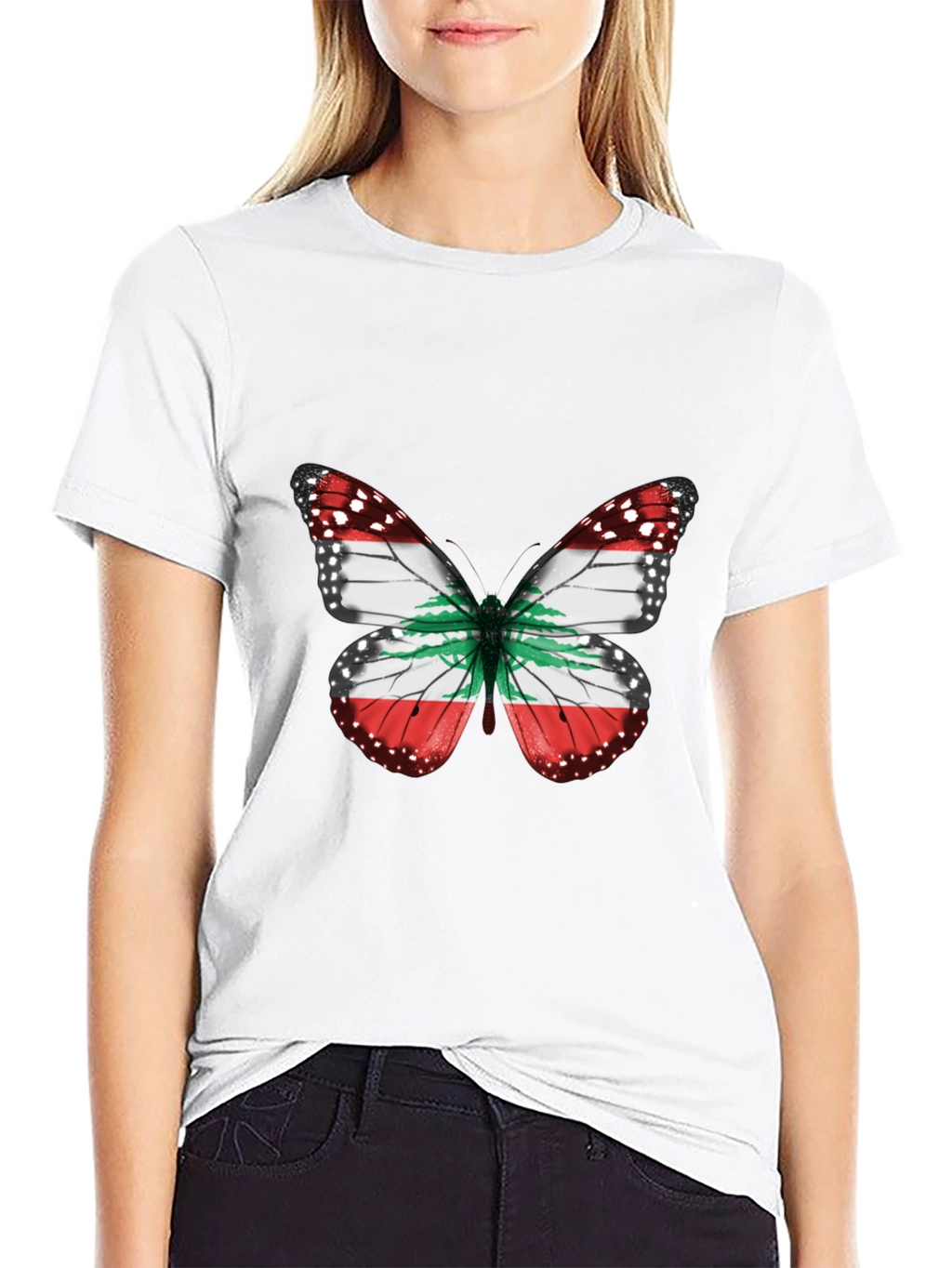Lebanon Butterfly Graphic T-Shirt