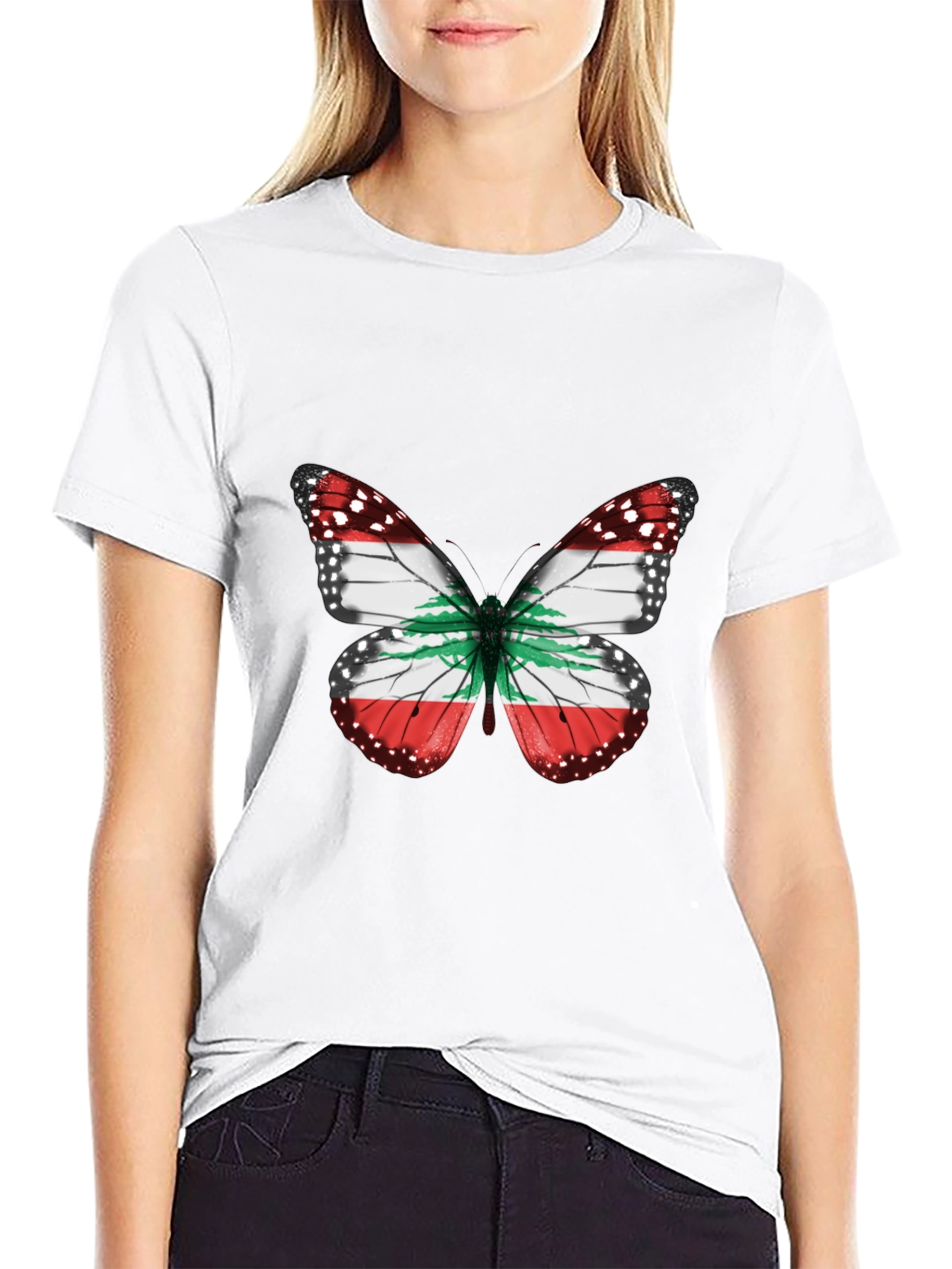 Lebanon Butterfly Graphic T-Shirt