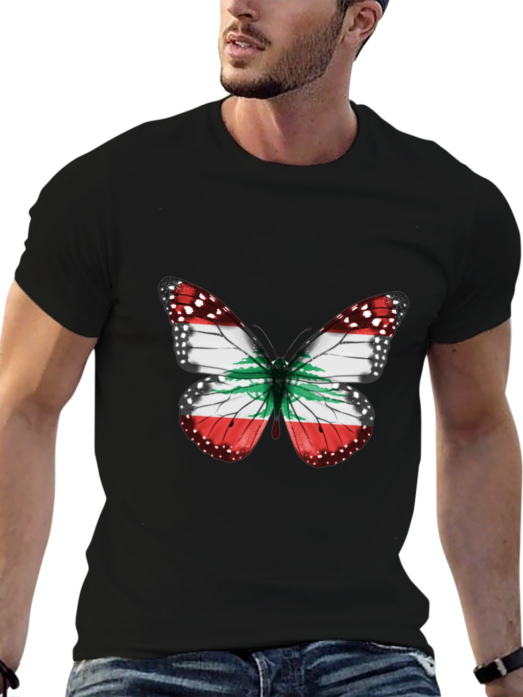 Lebanon Butterfly Graphic T-Shirt
