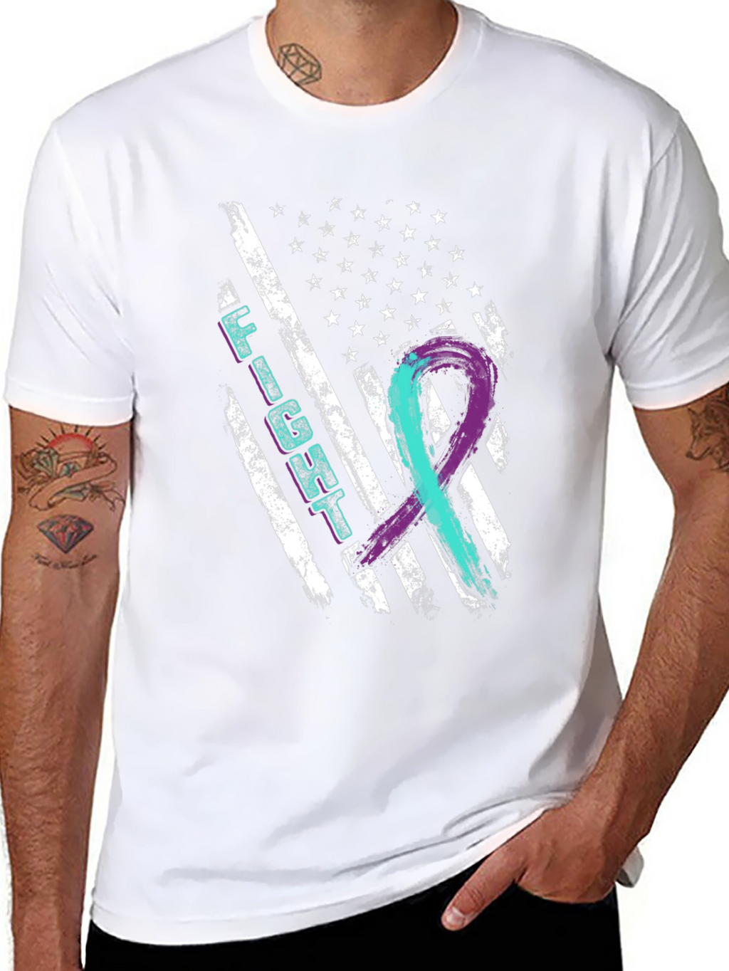 Fight Suicide Awareness Flag T-Shirt