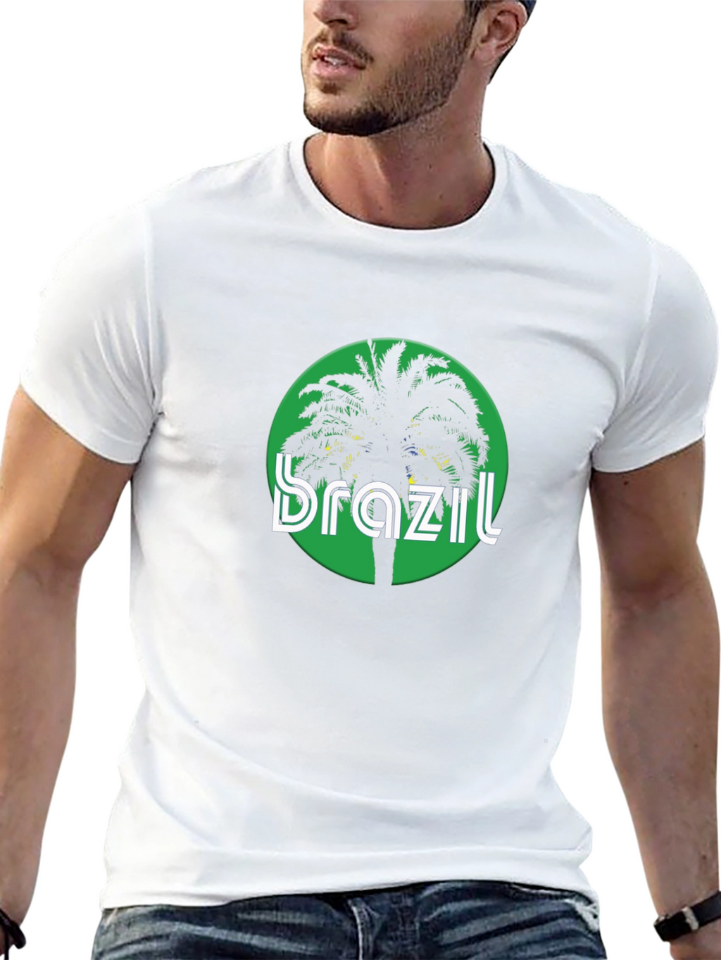 Brazil Palm Tree Graphic Tee - Black