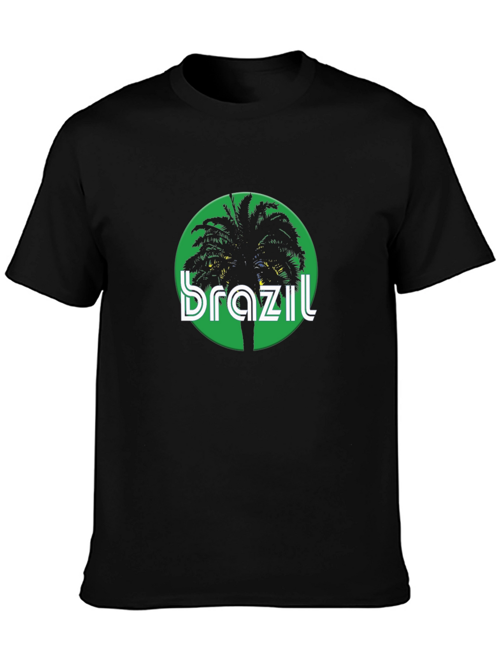 Brazil Palm Tree Graphic Tee - Black