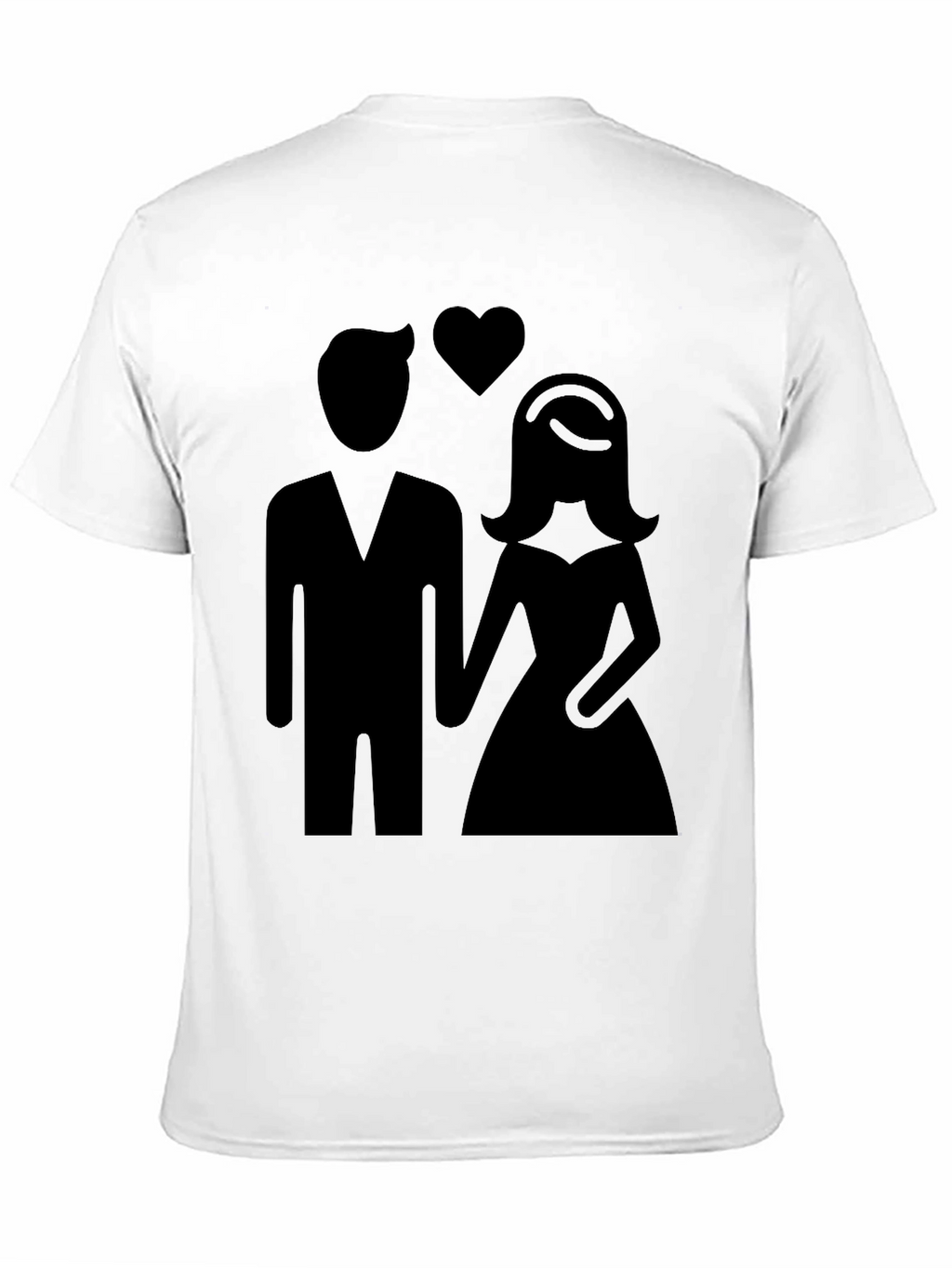 Couple Silhouette Graphic Tee - Black Unisex Shirt