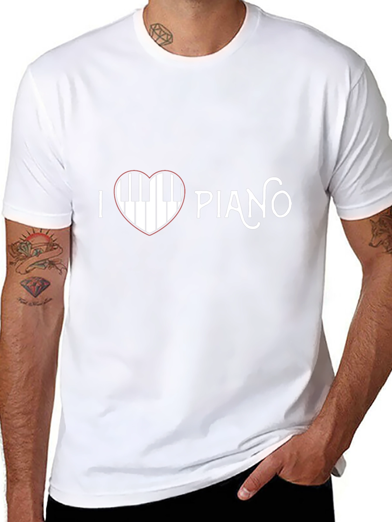 I Love Piano T-Shirt - Music Heart Tee