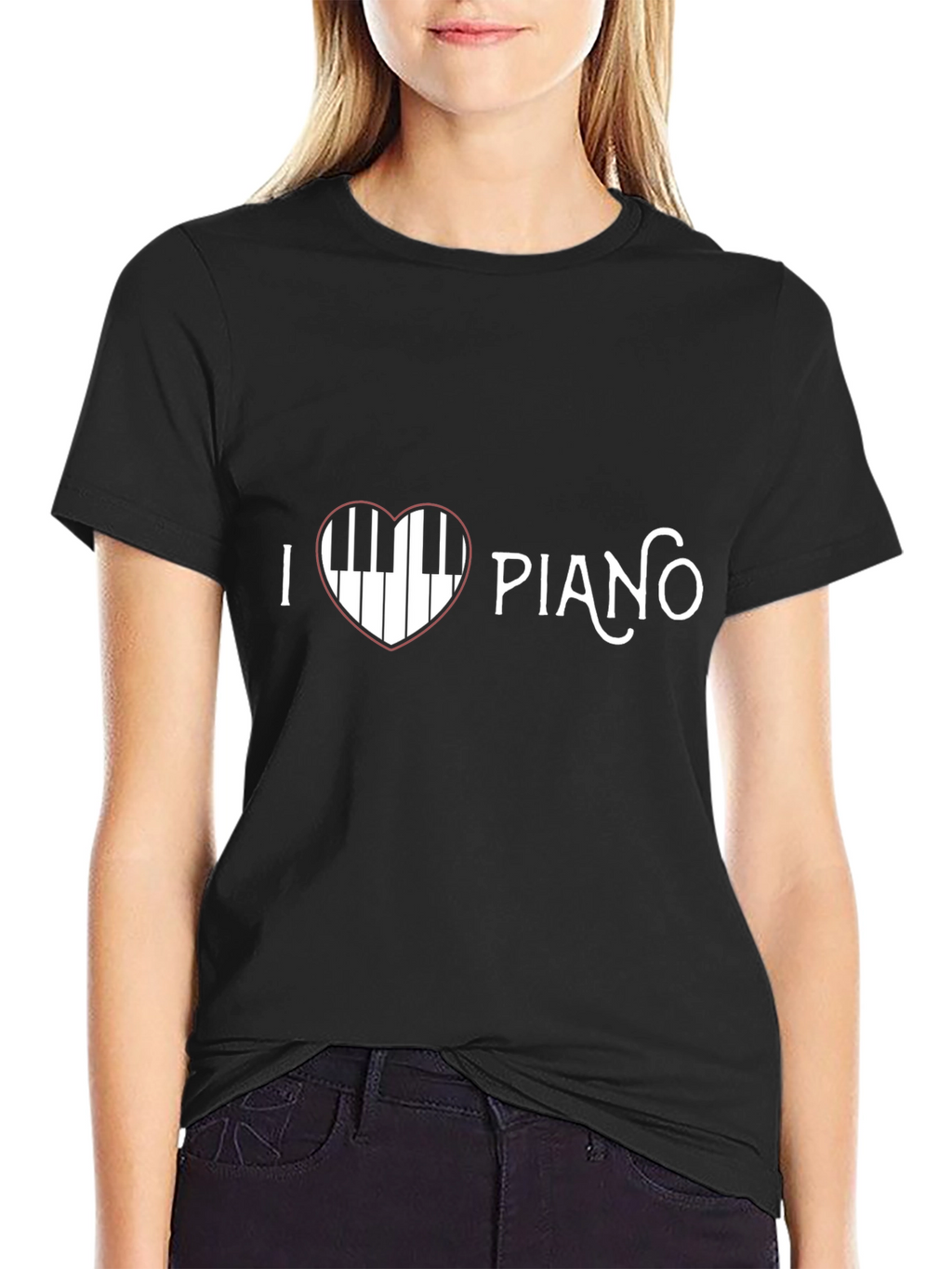 I Love Piano T-Shirt - Music Heart Tee
