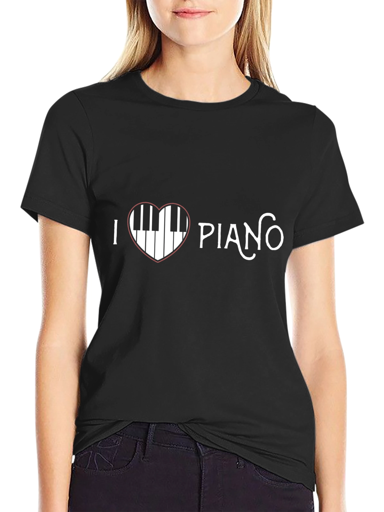 I Love Piano T-Shirt - Music Heart Tee