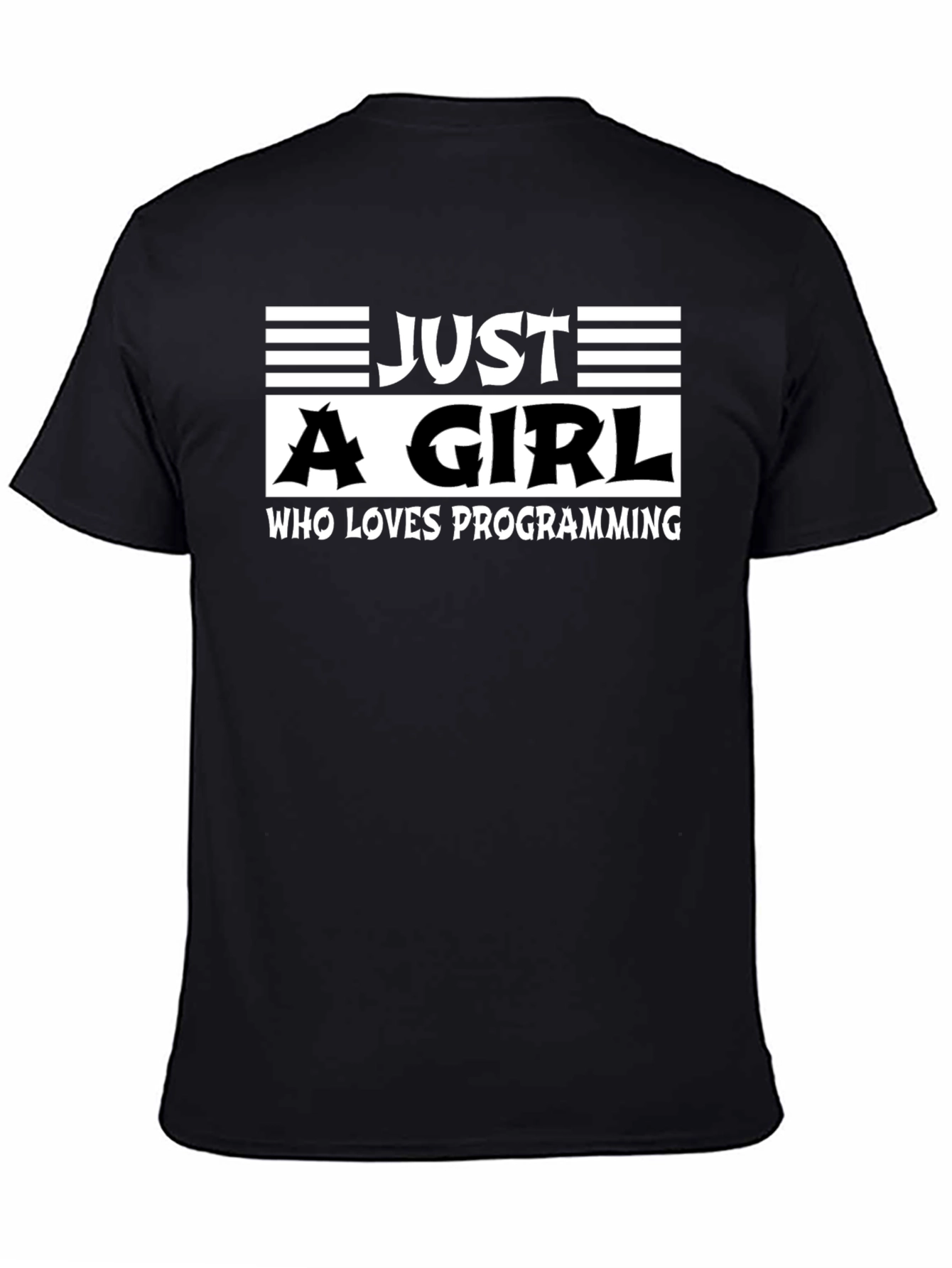 Just a Girl Who Loves Programming Black T-Shirt
