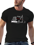 Black Semi Truck Graphic Tee