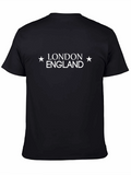 London England Star Graphic Black T-Shirt