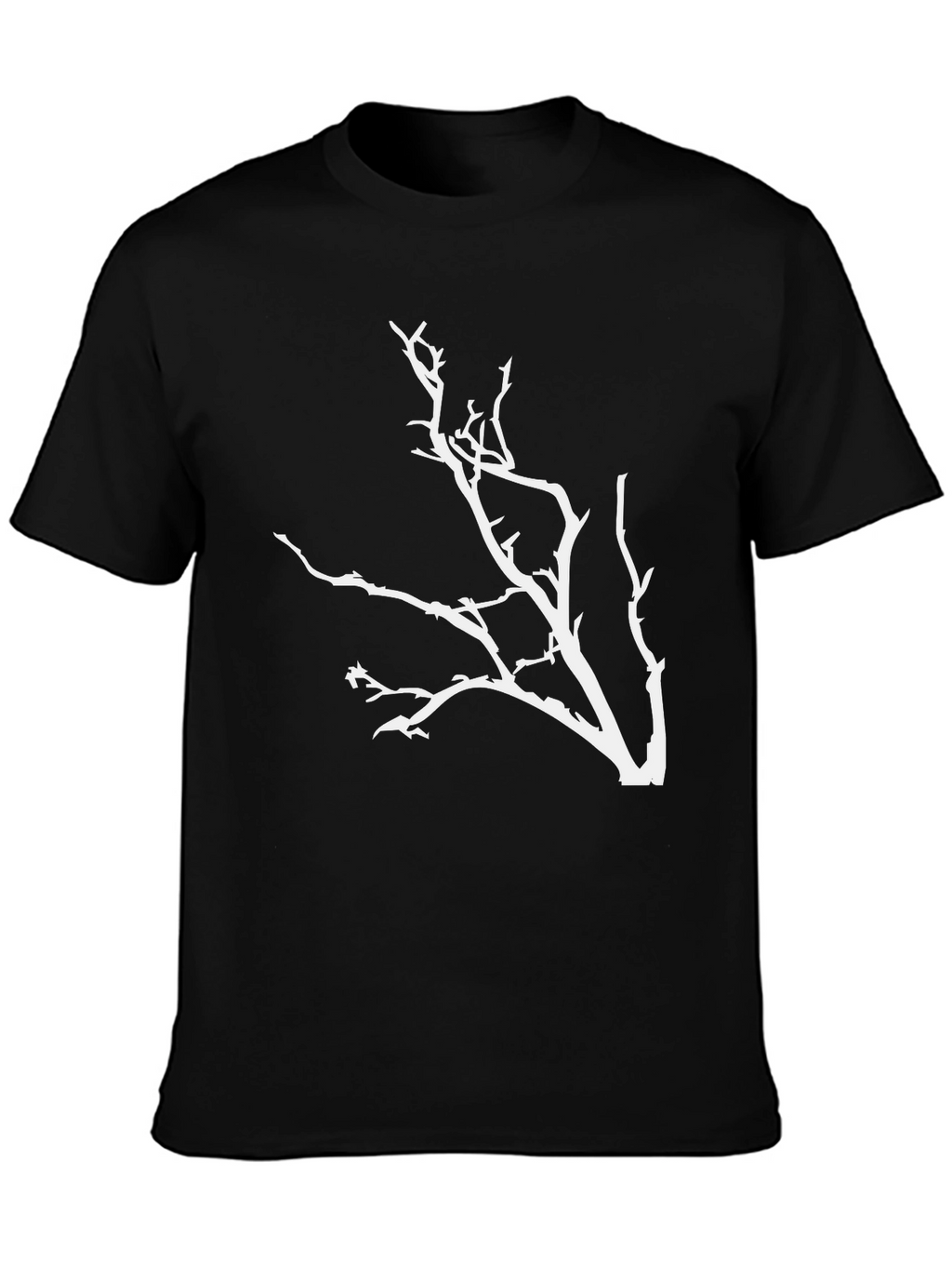 Abstract Tree Branch Graphic Tee - Black