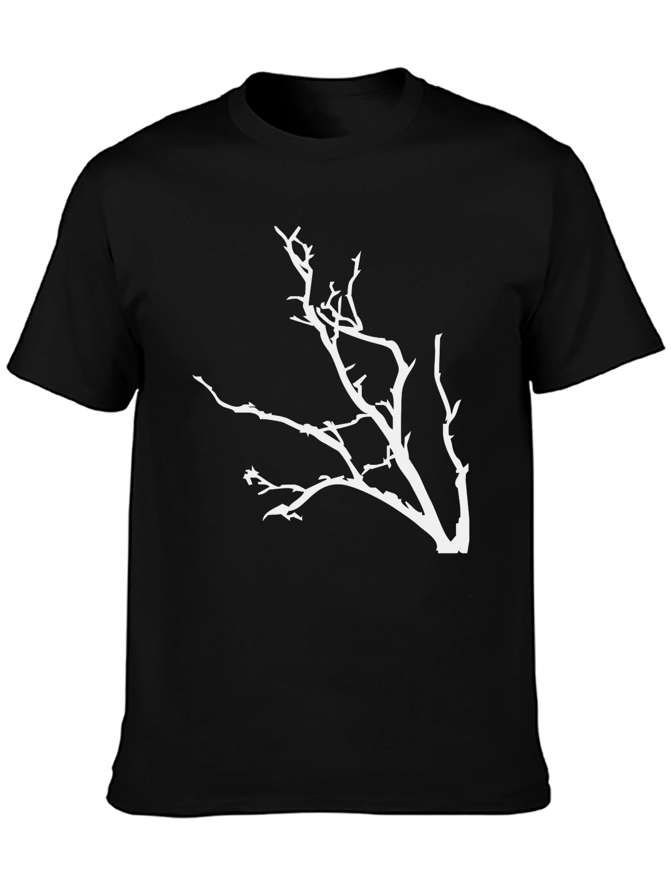 Abstract Tree Branch Graphic Tee - Black