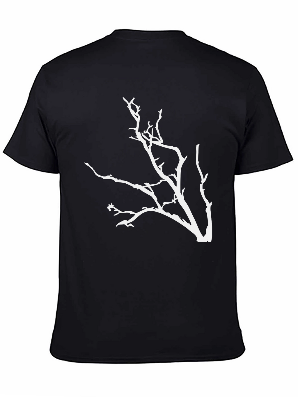 Abstract Tree Branch Graphic Tee - Black