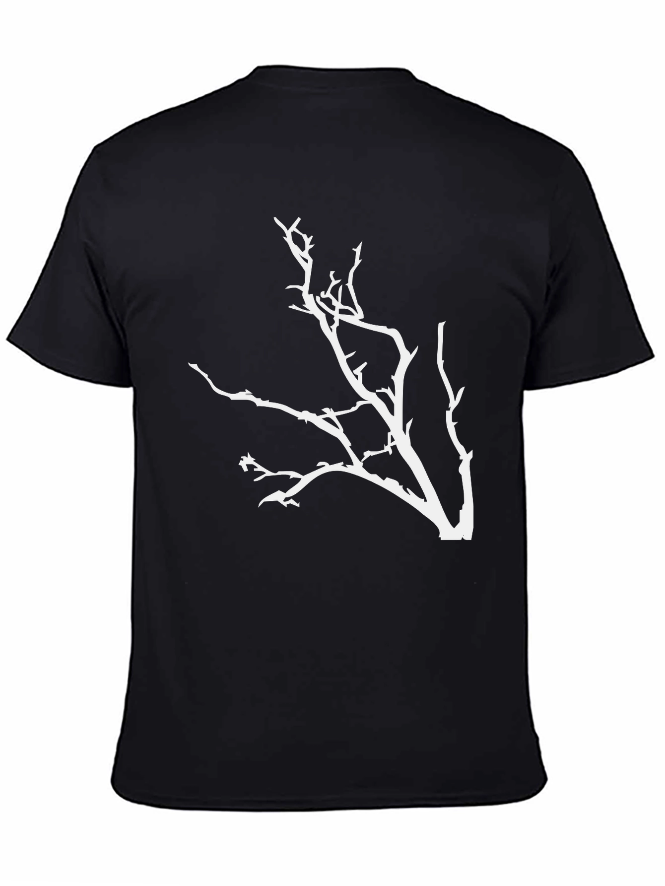 Abstract Tree Branch Graphic Tee - Black