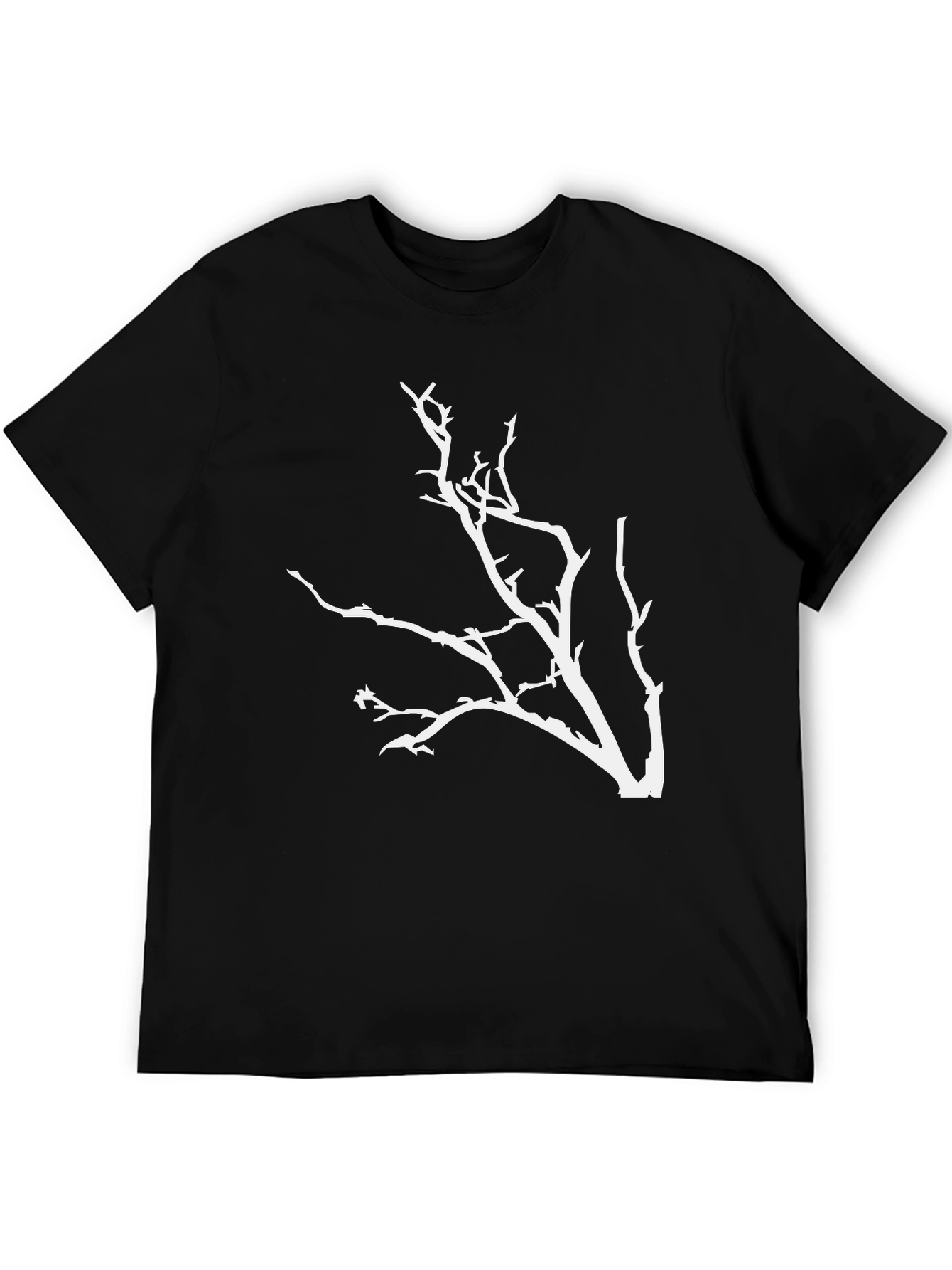 Abstract Tree Branch Graphic Tee - Black