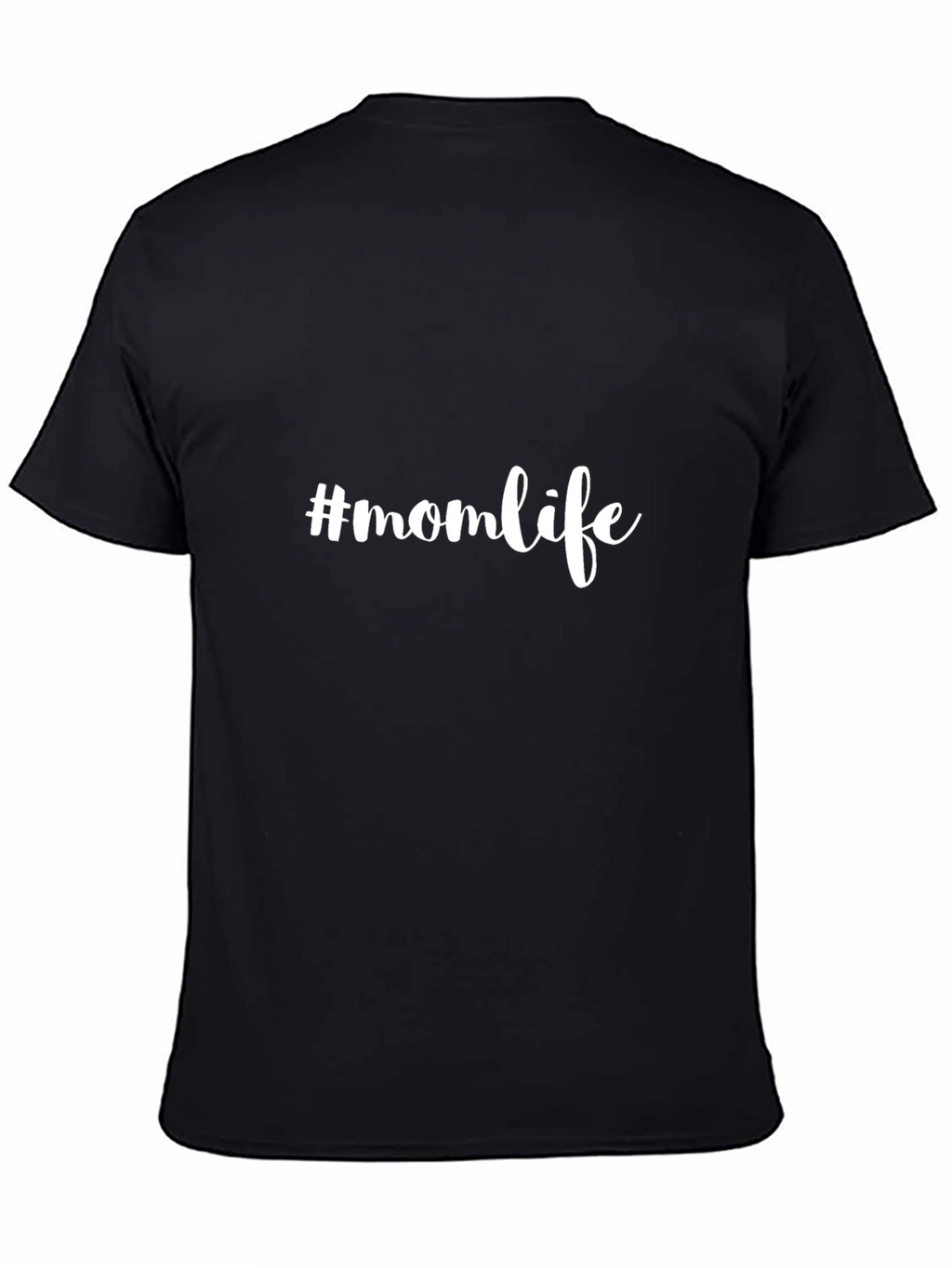 #momlife Black Cotton Graphic Tee