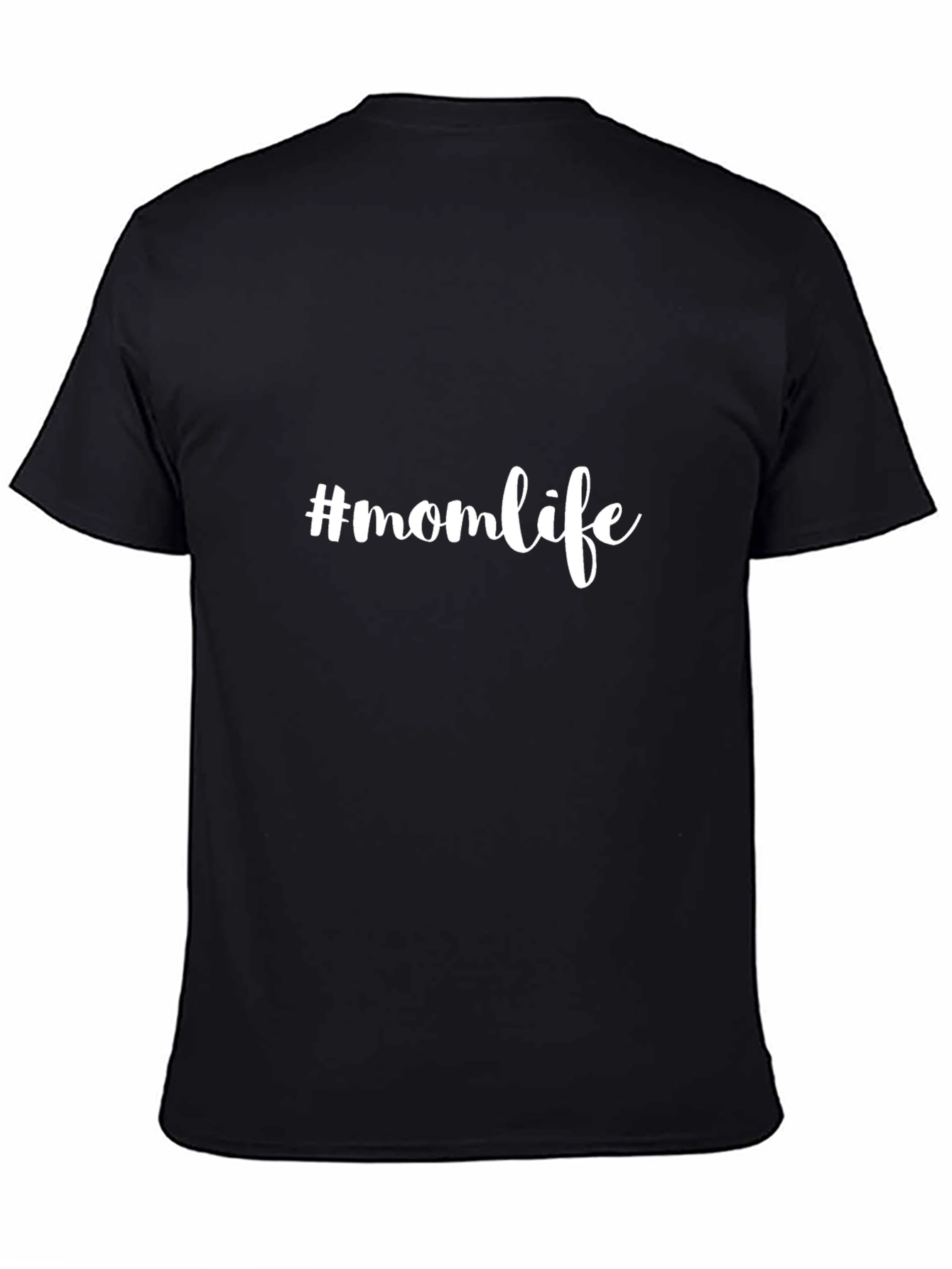 #momlife Black Cotton Graphic Tee