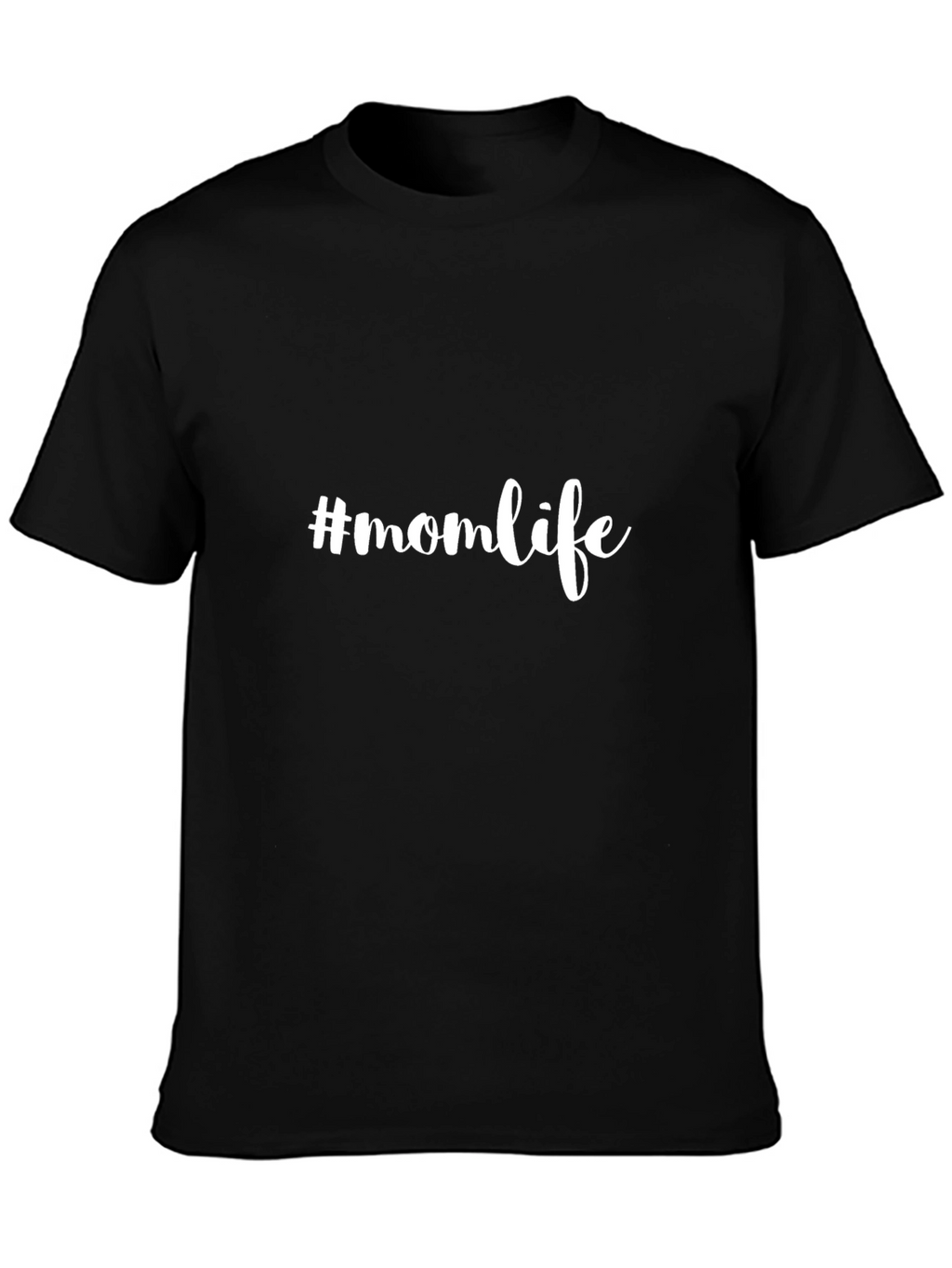 #momlife Black Cotton Graphic Tee
