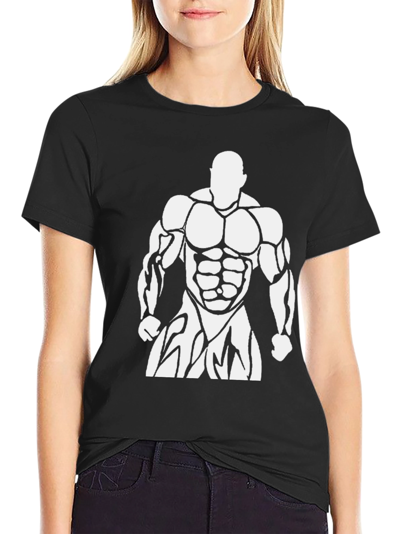 Bodybuilder Graphic Tee - Black Gym Shirt