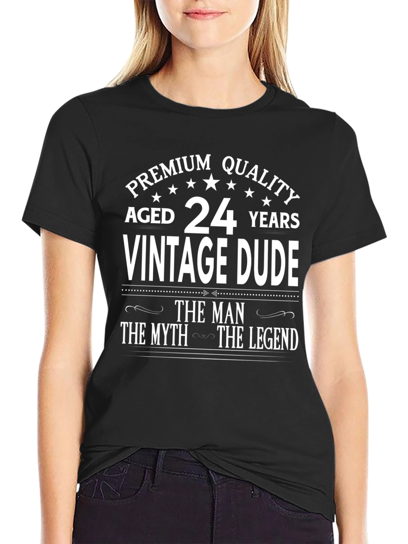 Vintage Dude 24th Birthday Premium Quality T-Shirt