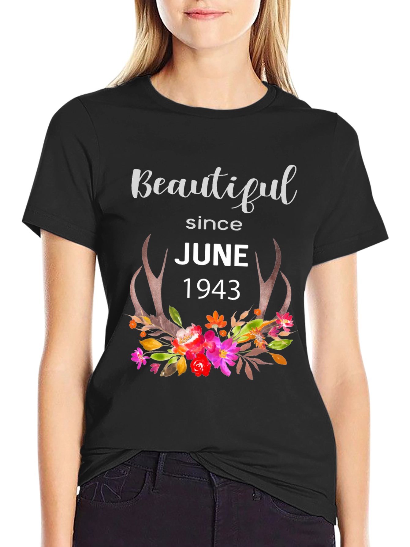 Beautiful Since June 1943 Floral T-Shirt