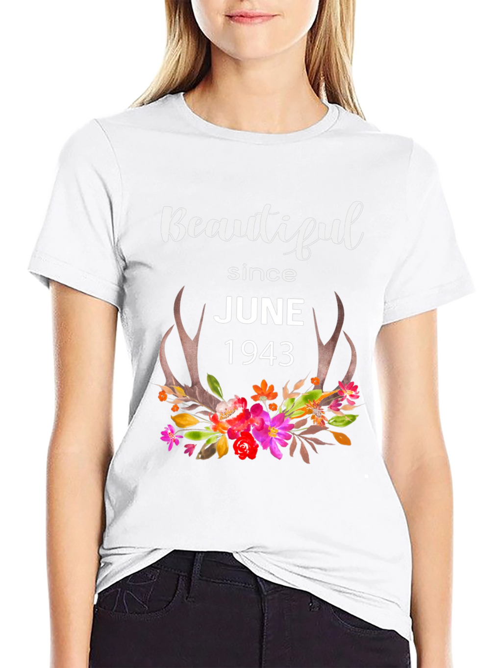 Beautiful Since June 1943 Floral T-Shirt