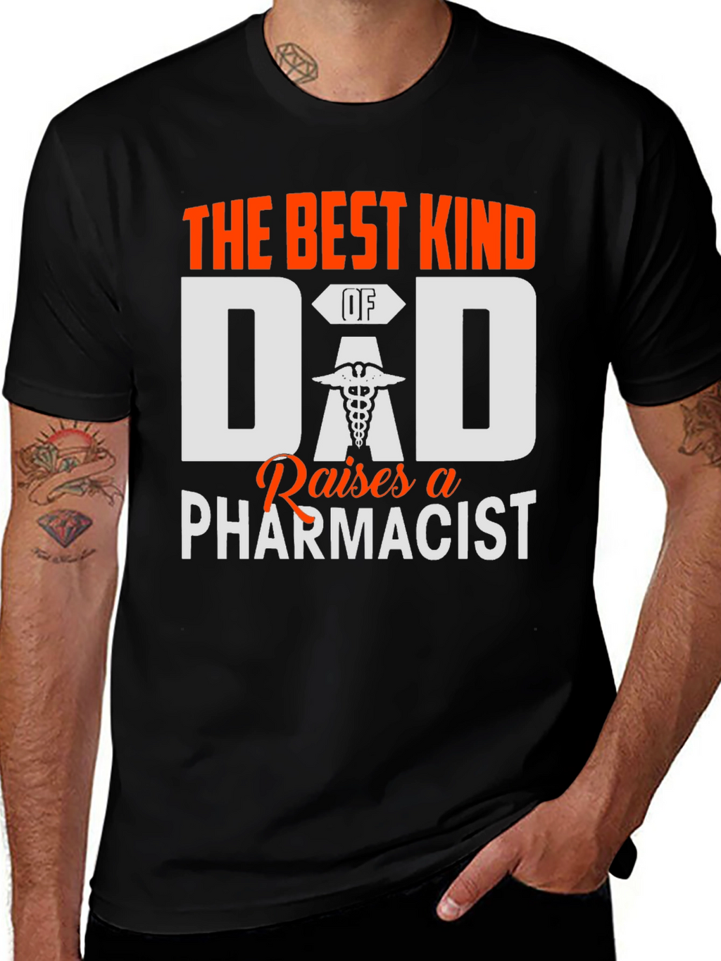 Best Dad Raises a Pharmacist Graphic T-Shirt