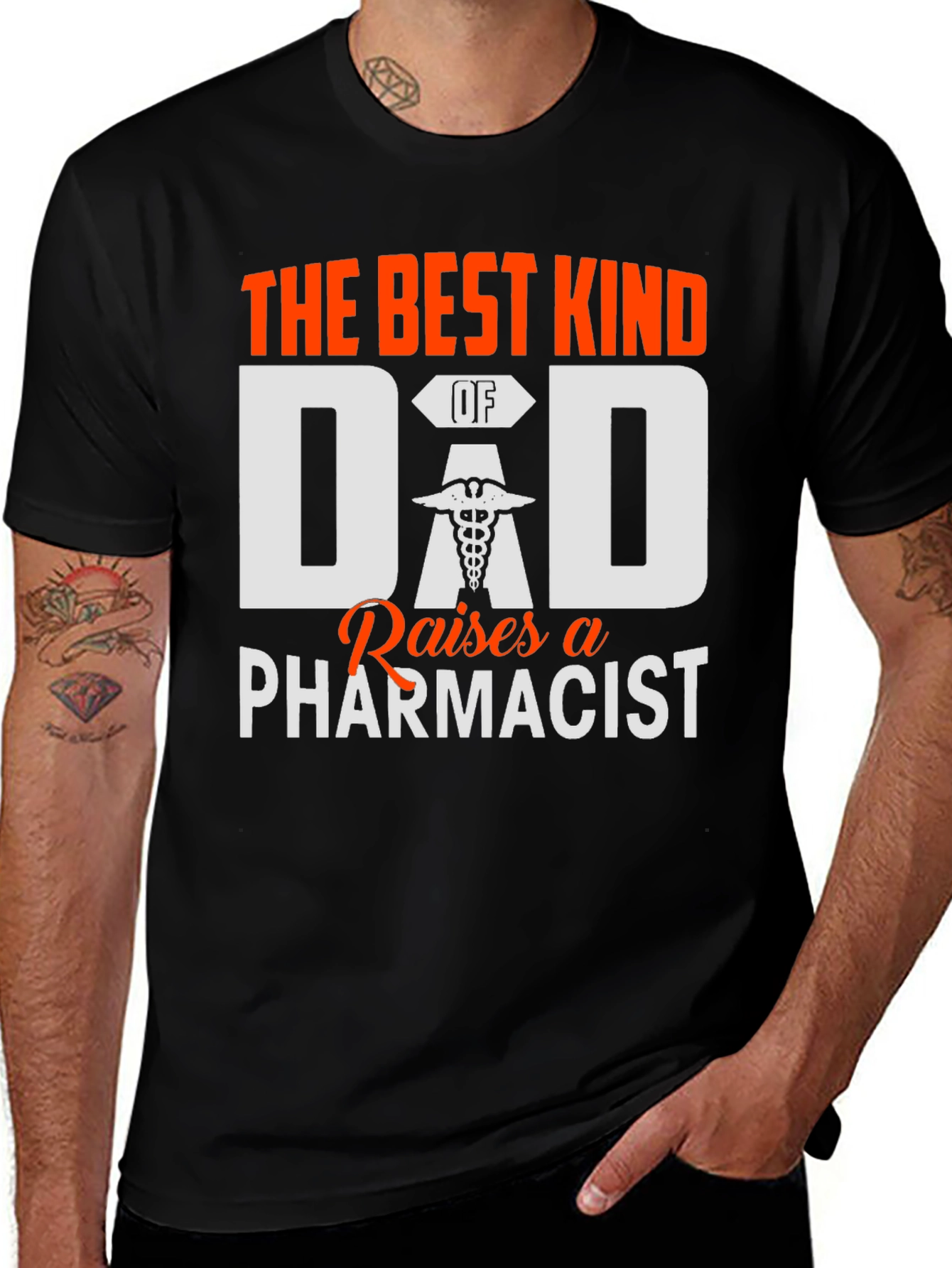 Best Dad Raises a Pharmacist Graphic T-Shirt
