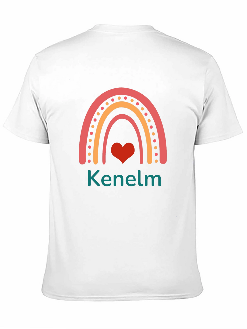 Rainbow Kenelm T-Shirt - Custom Name Heart Tee