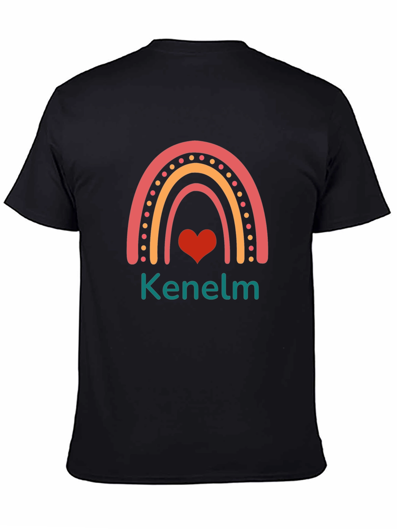 Rainbow Kenelm T-Shirt - Custom Name Heart Tee