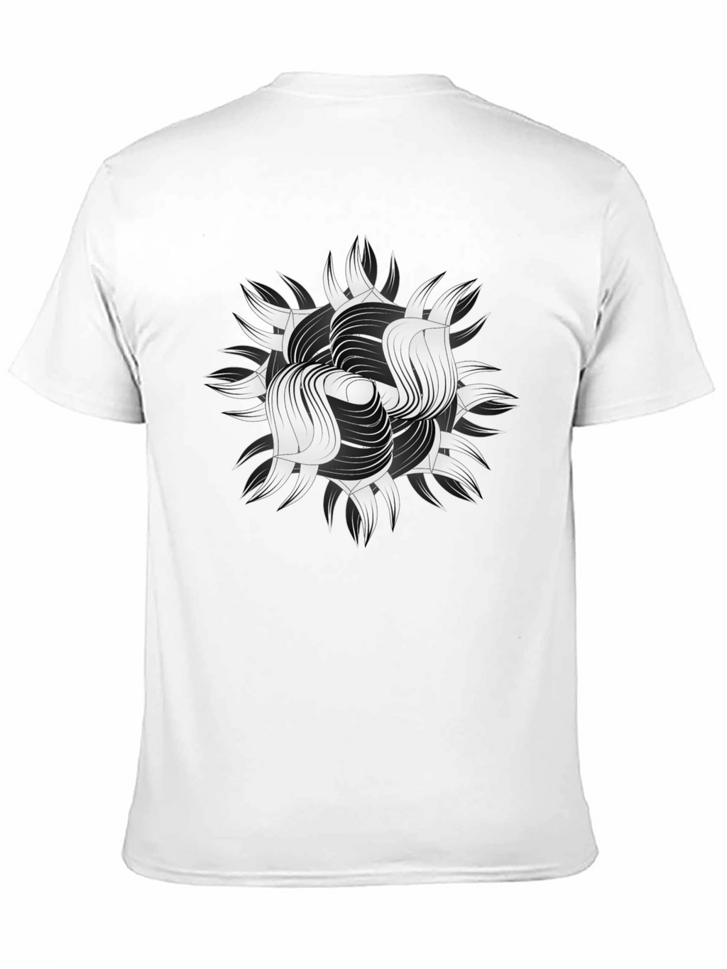 Abstract Graphic Print Black T-Shirt