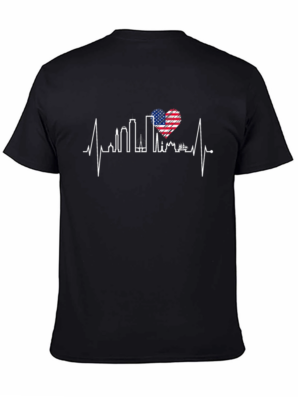 USA Heartbeat Cityscape T-Shirt