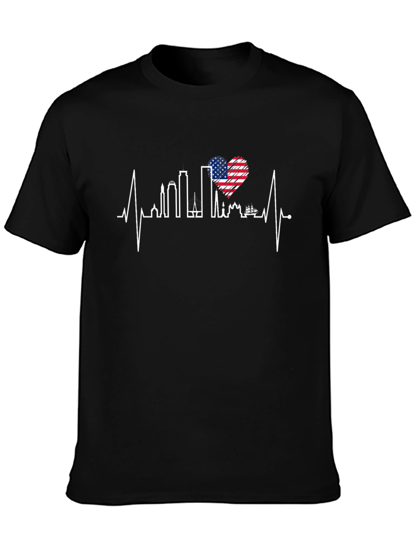 USA Heartbeat Cityscape T-Shirt