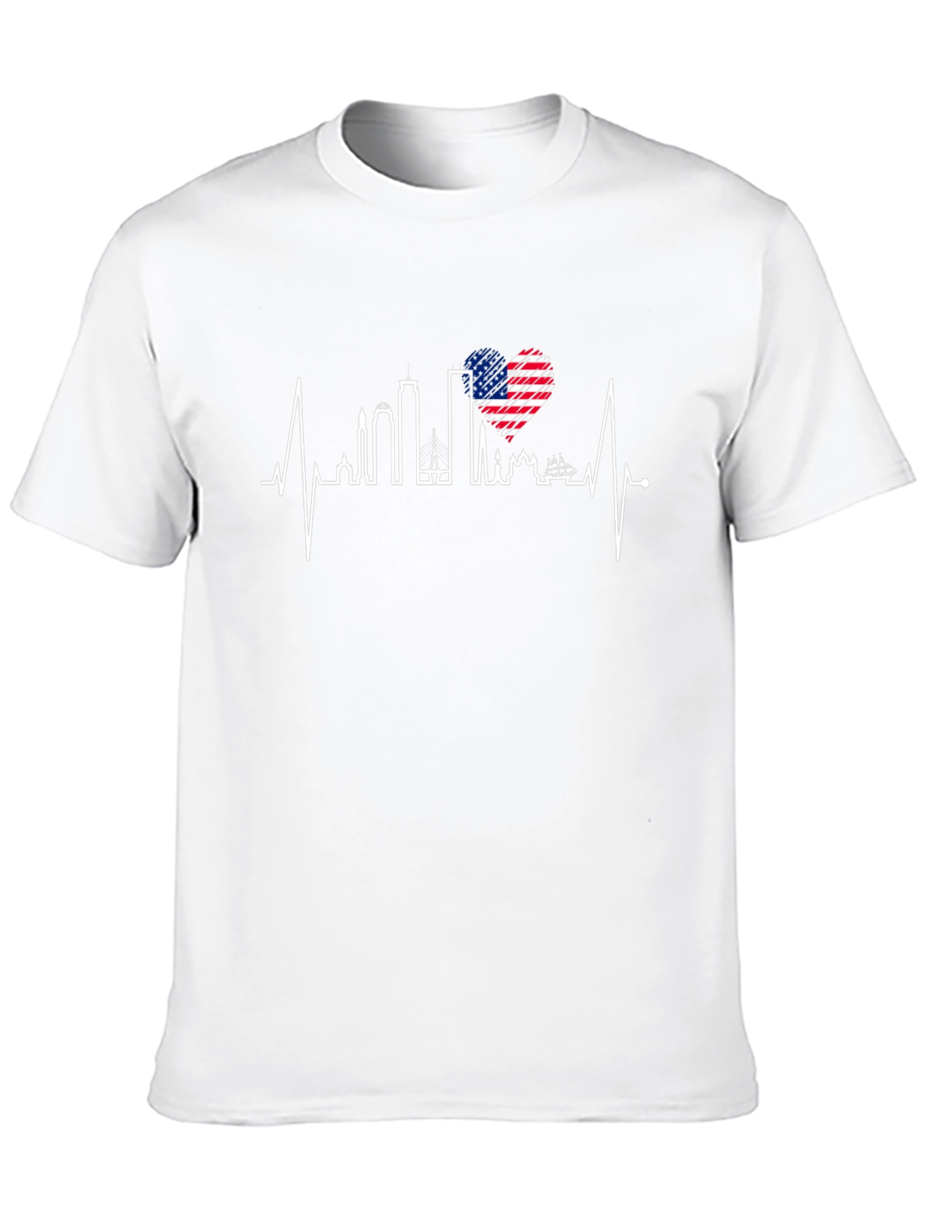 USA Heartbeat Cityscape T-Shirt