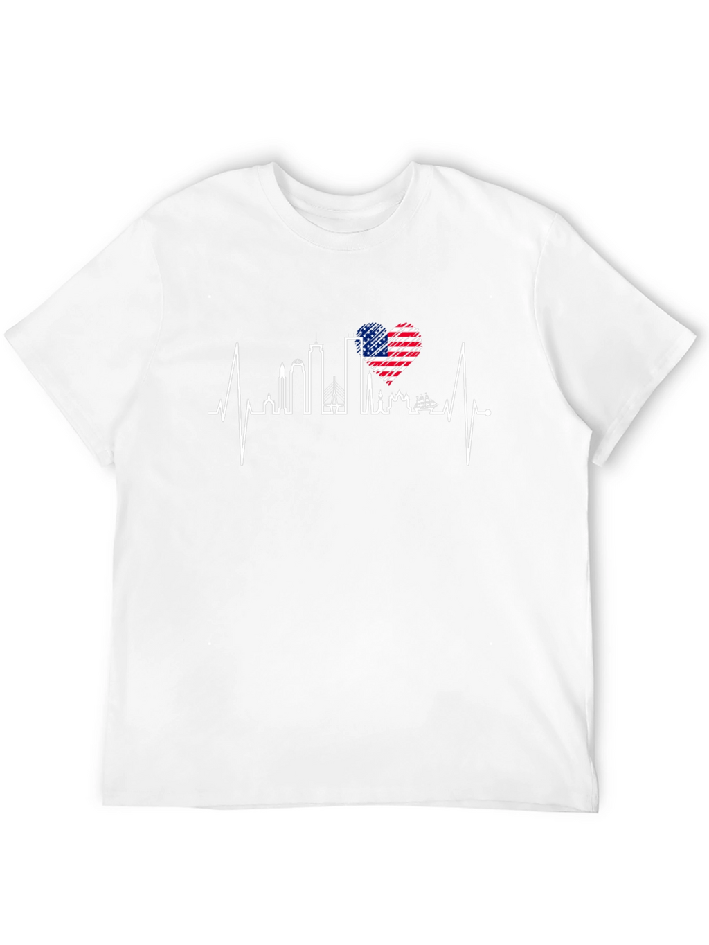 USA Heartbeat Cityscape T-Shirt