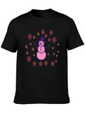 Snowman Snowflake Graphic Tee