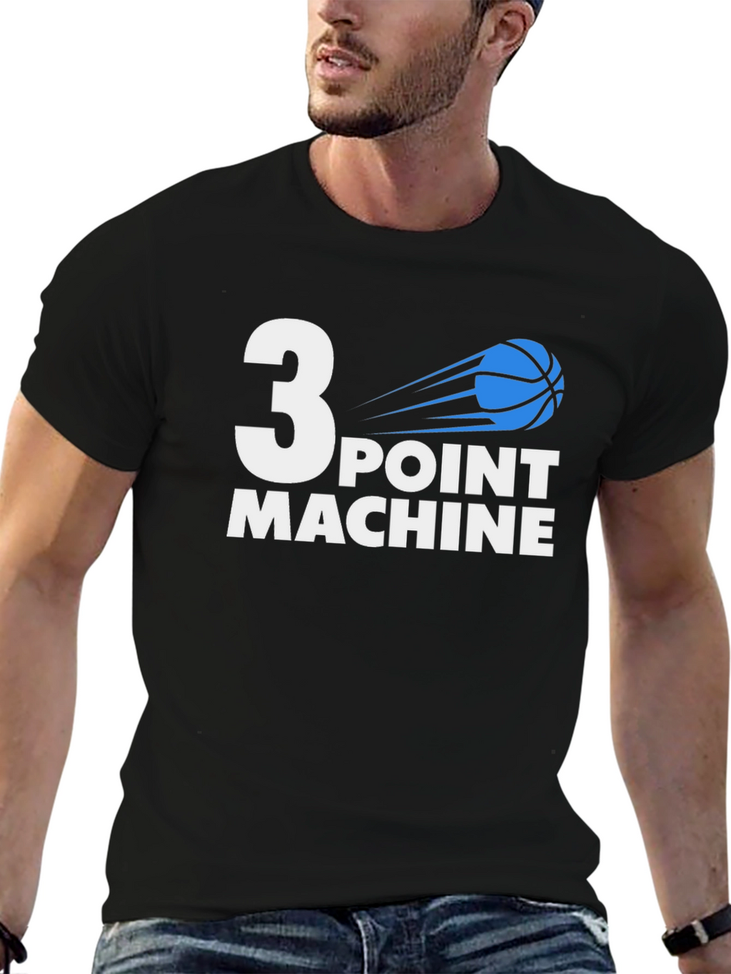 3 Point Machine Basketball Graphic Tee